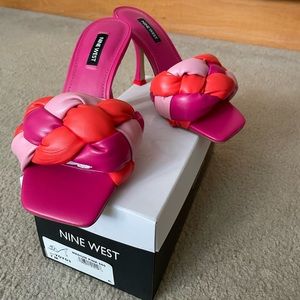 Nine West, cute and colorful sandals size 7